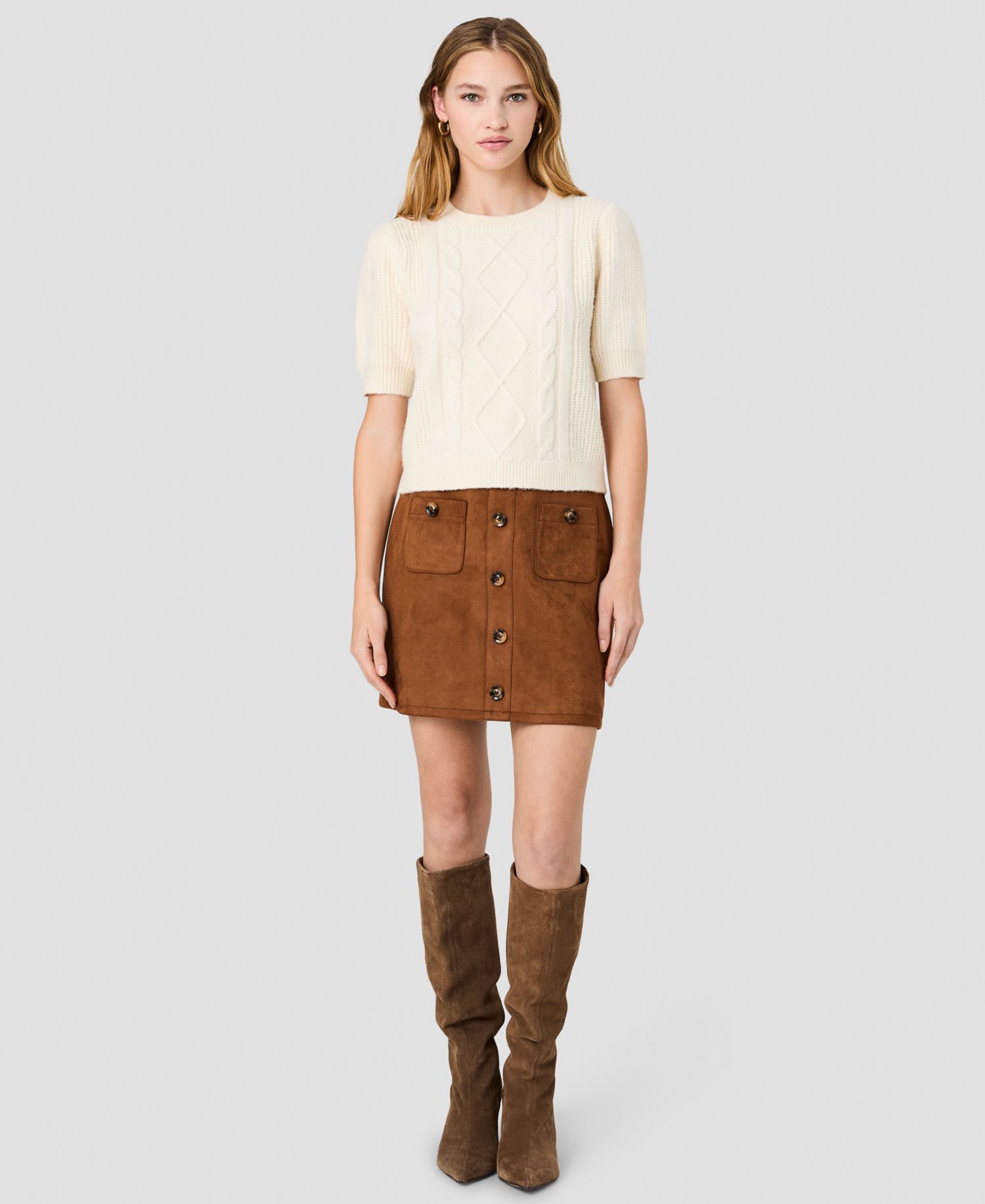 Women's Wesley Crewneck Short-Sleeve Sweater