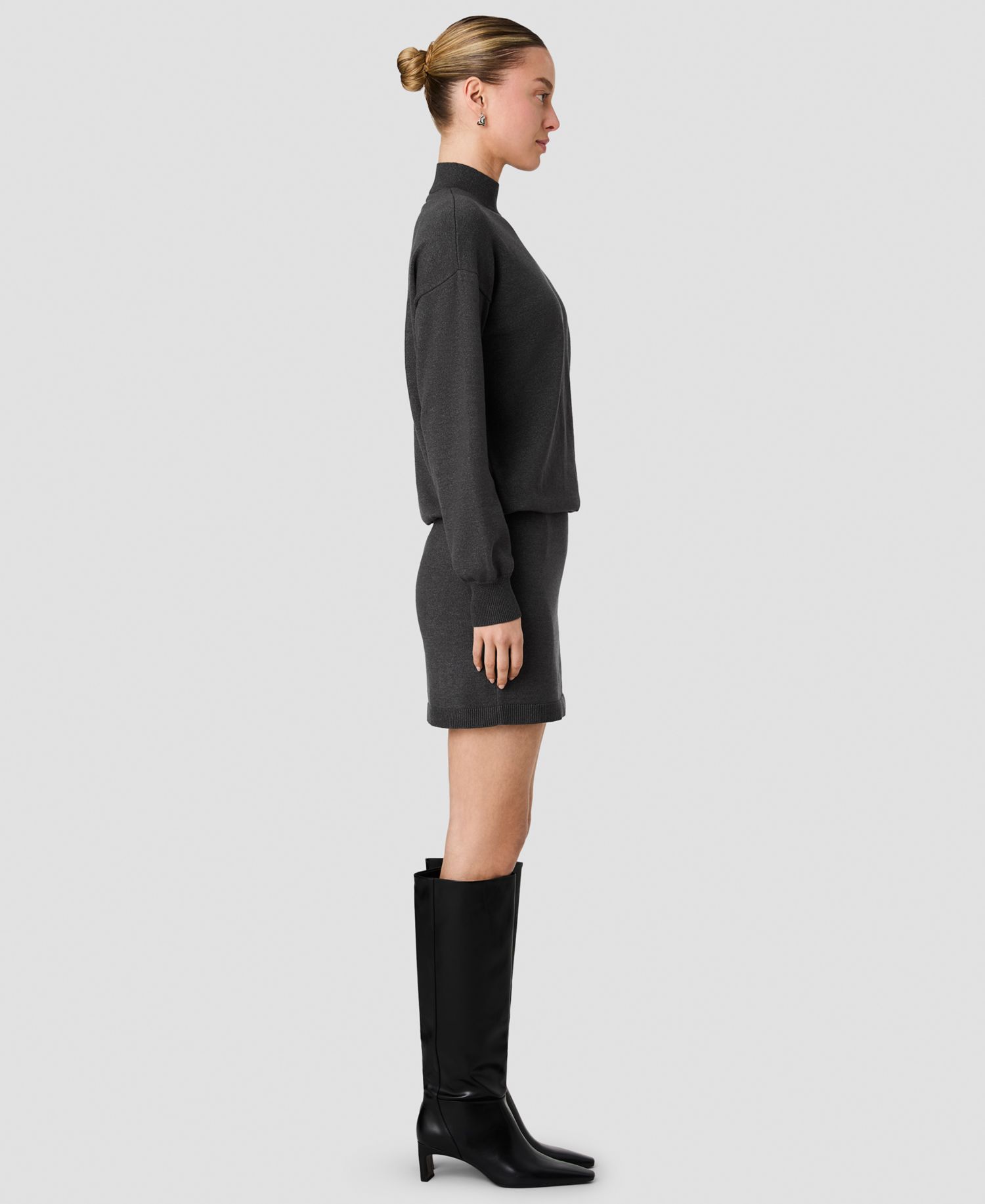 Women's Cosysoft Mock Neck Long-Sleeve Mini Dress