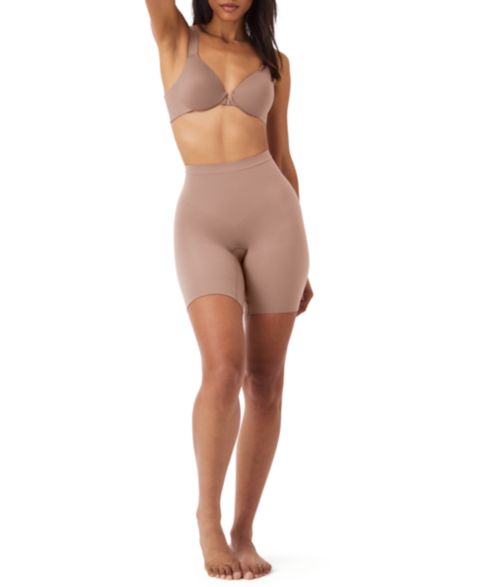 Женские шорты Spanx Sculpt Seamless Power Mid-Thigh, цвет: Cafe Au La
