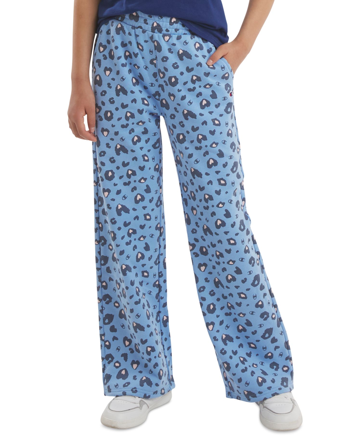 Girls' 7-16 Printed Wide-Leg Pants