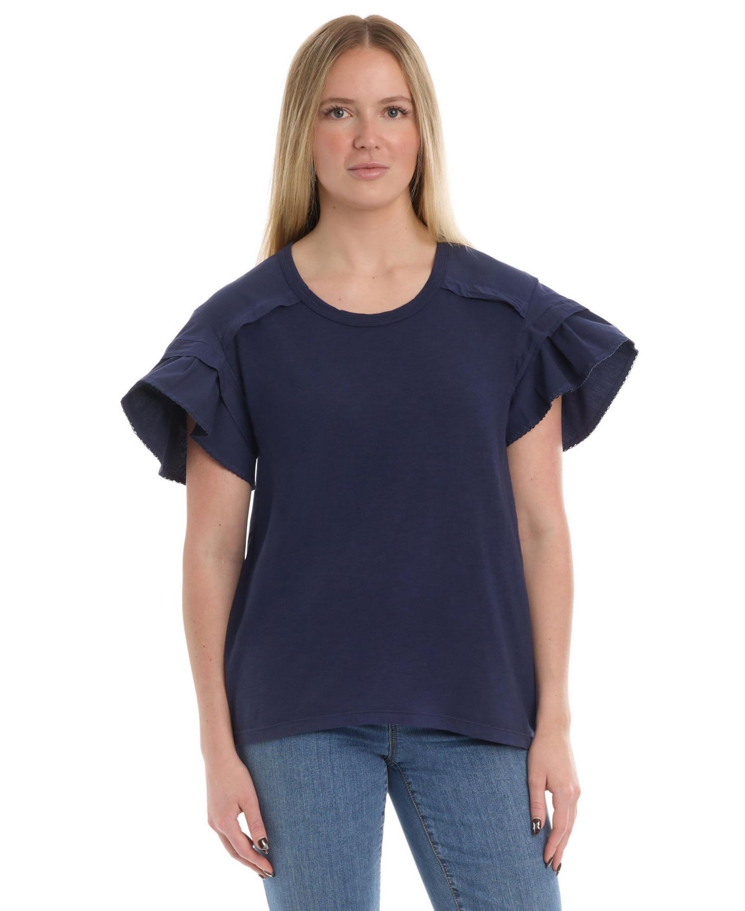 Women's Ruffle Short Sleeve Tee