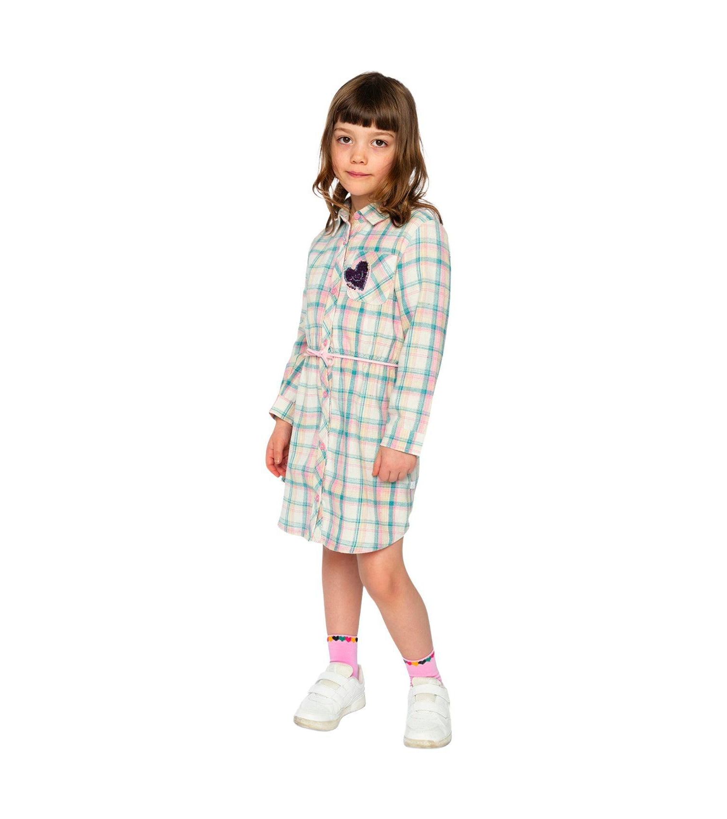 Little and Big Girl 6-14Y Shirt Dress with Belt