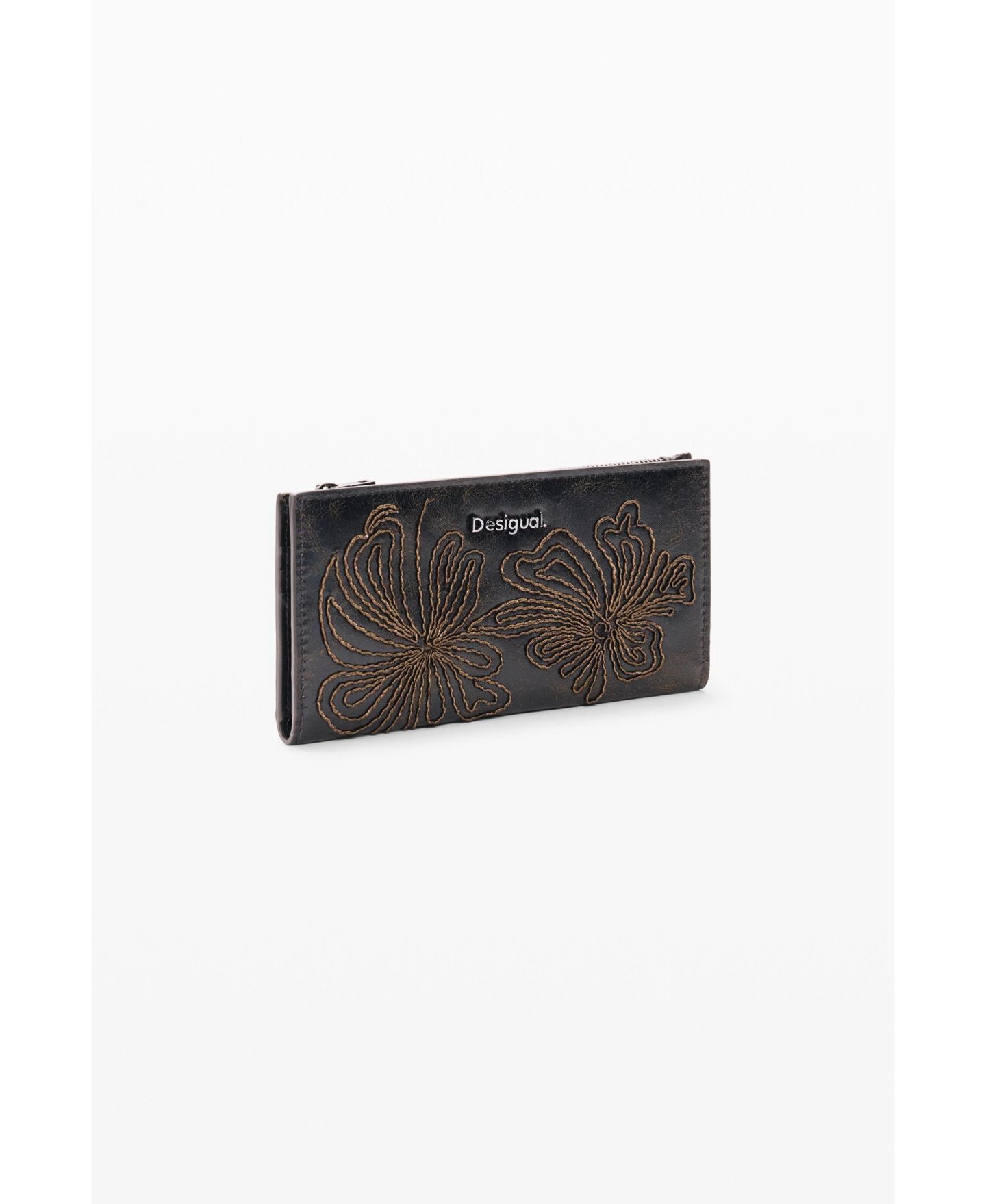 Женская сумка Desigual Large Embroidered Purse, цвет: Тёмный коричневый — фото 3