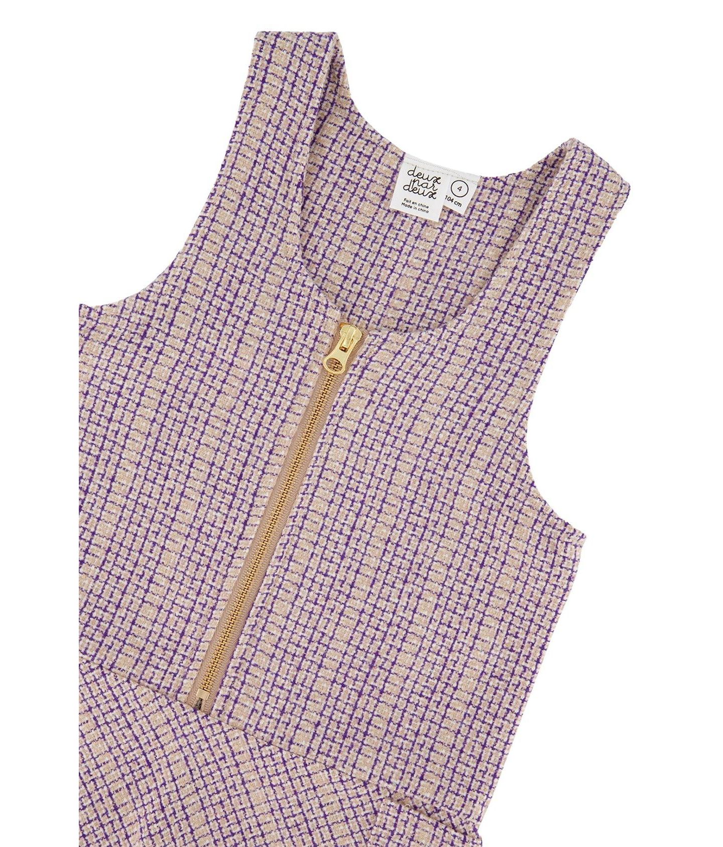 Платья Deux par Deux Jumper Checkered для девочек, цвет: Фиолетовый — фото 6