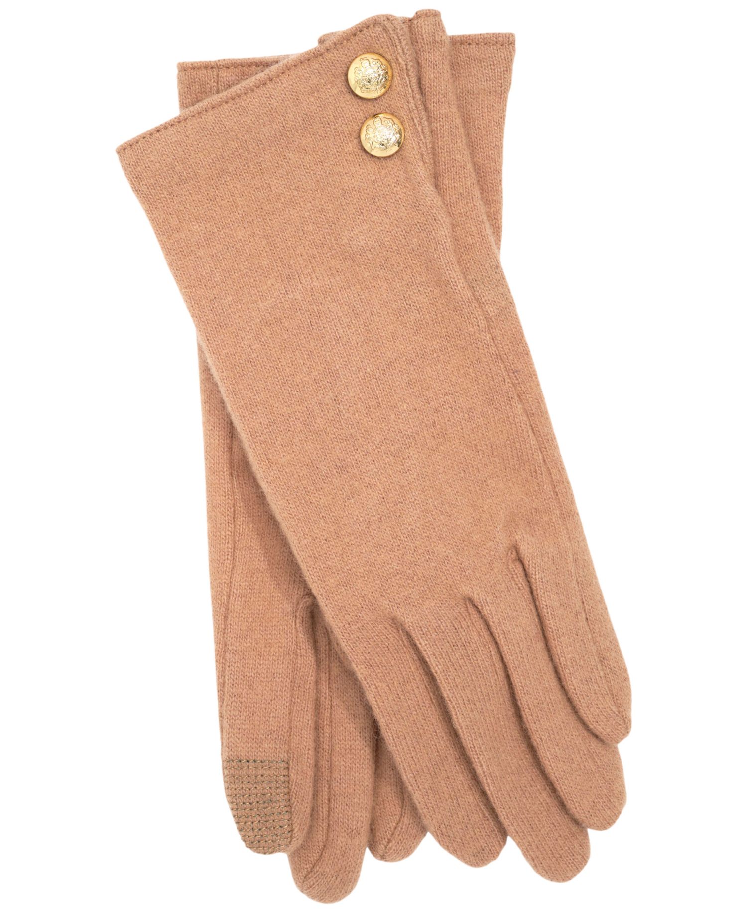 Two Button Cashmere Blend Touch Gloves
