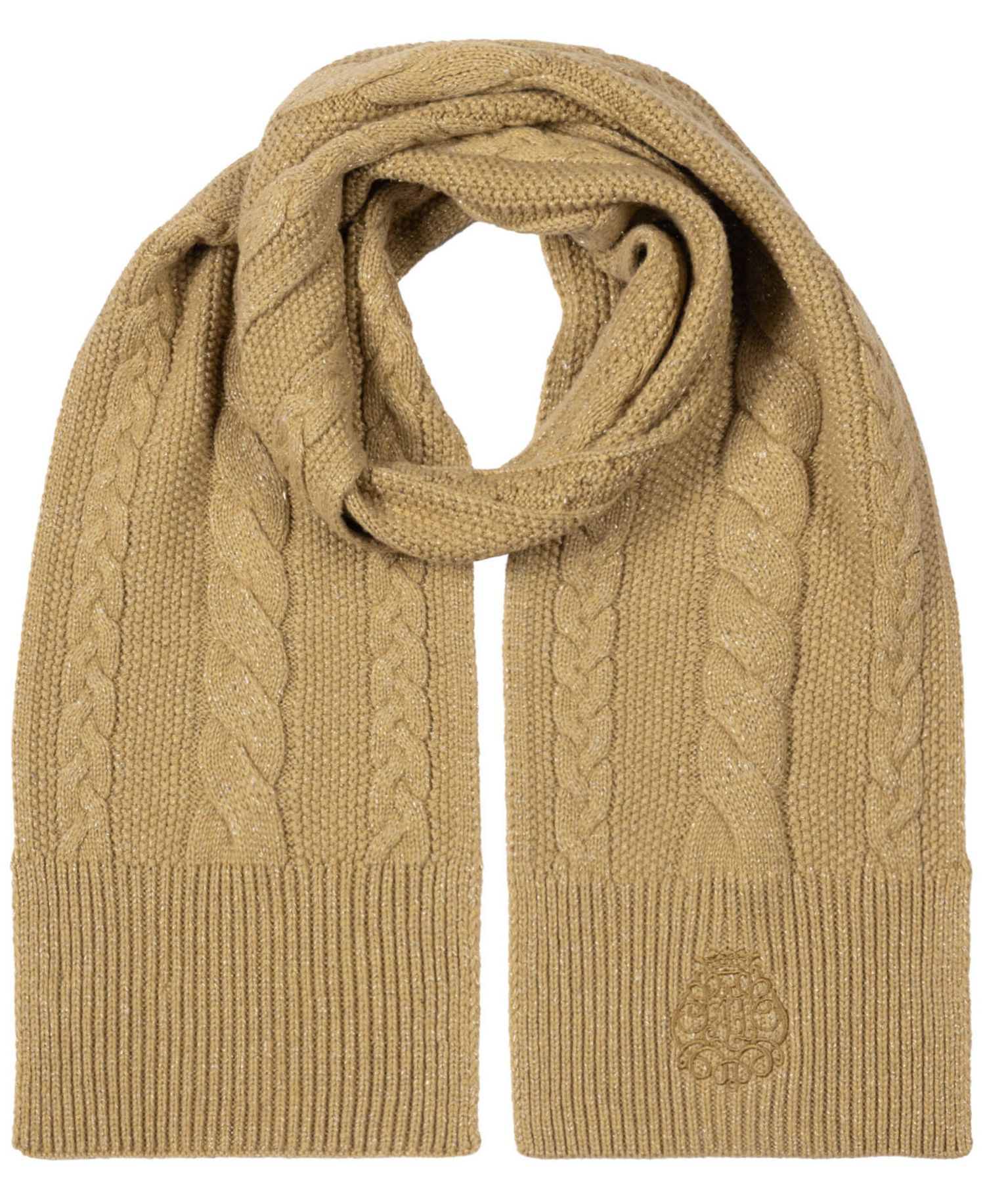 Metallic Direct Embroidery Cable Scarf