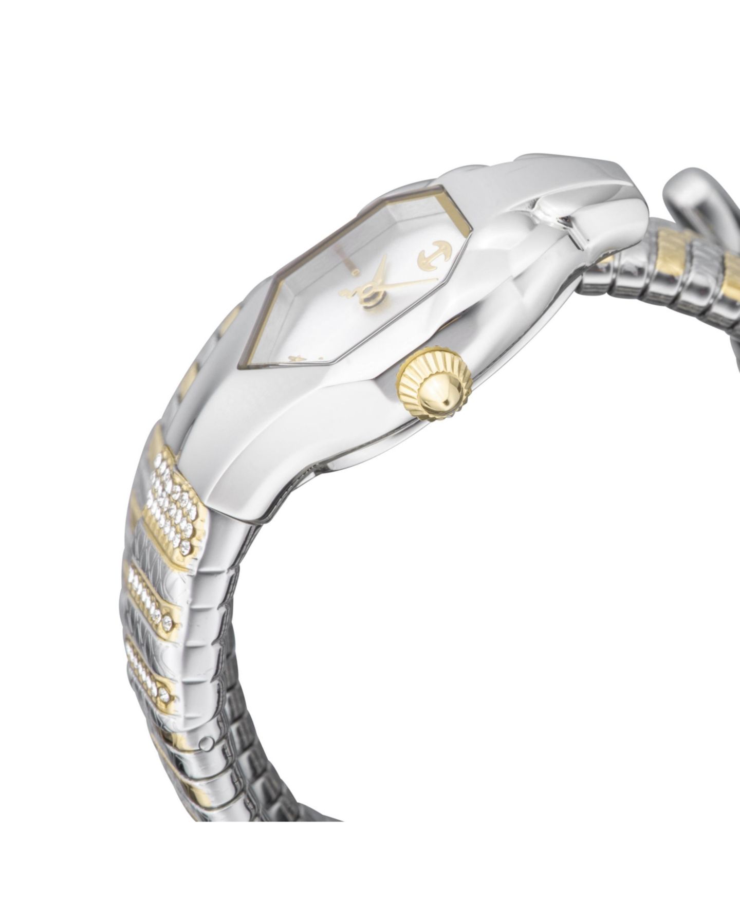 Женские часы Just Cavalli Glam Snake Quartz IP Stainless Steel Bracelet Watch, цвет: Золотой — фото 2