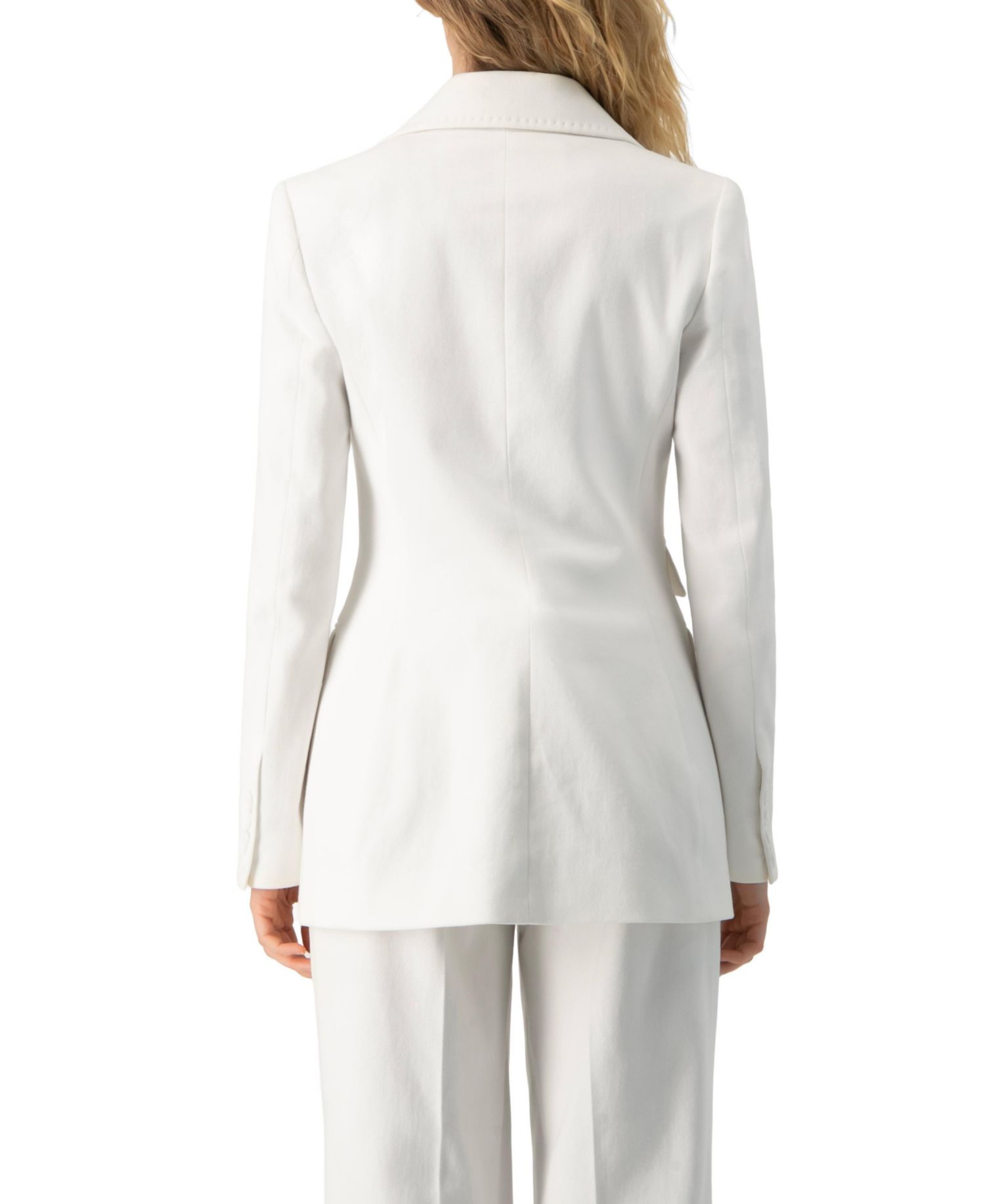Women's Single-Breasted Structured Tailored Blazer
