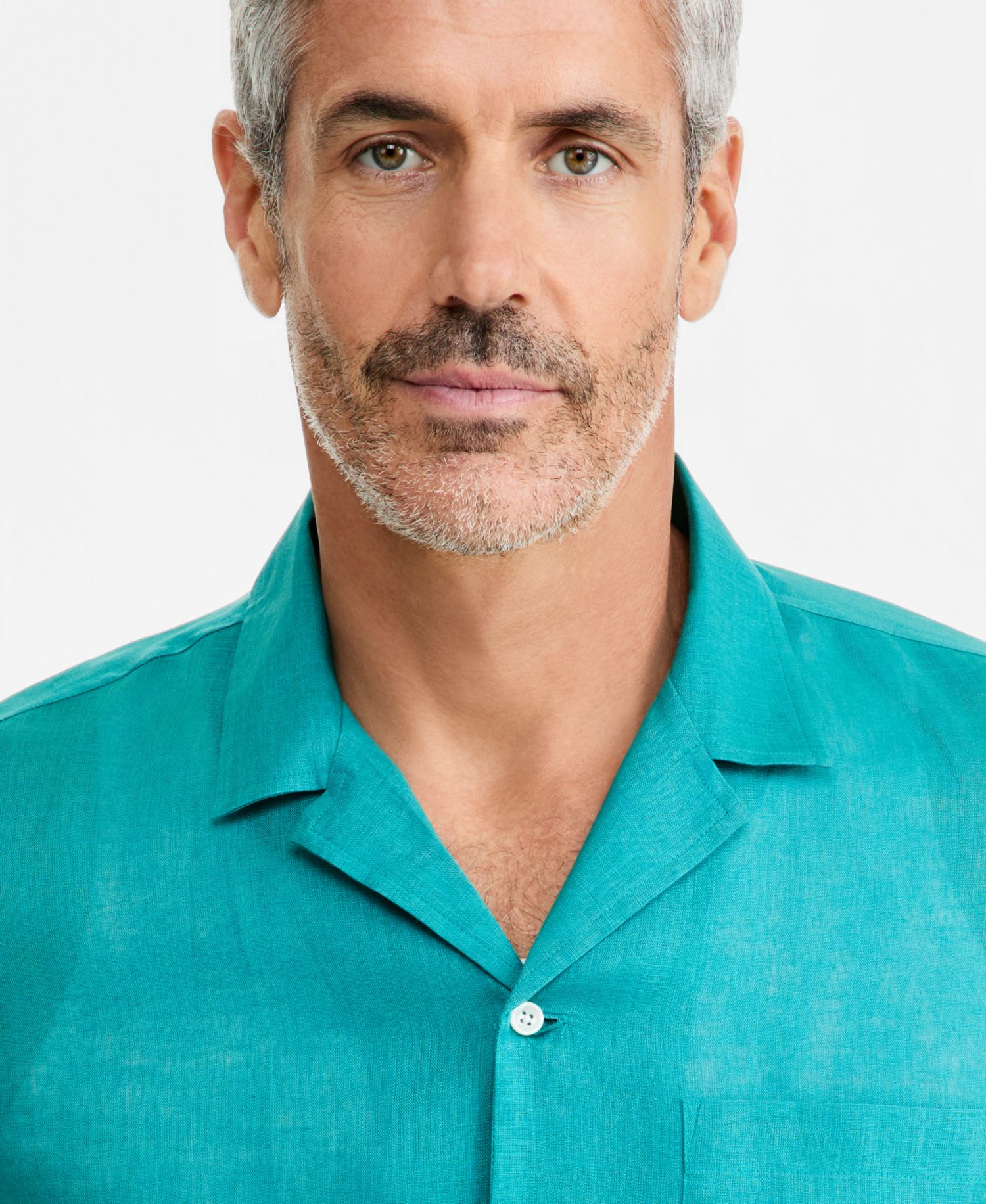 Men's Short-Sleeve Camp Collar Linen Shirt, Macy's Exclusive