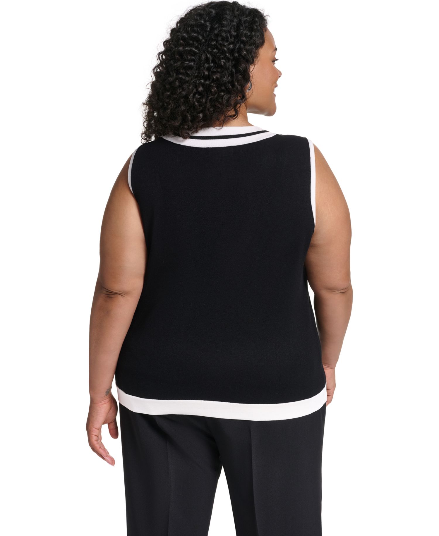 Plus Size Scoop Neck Knit Tank Top