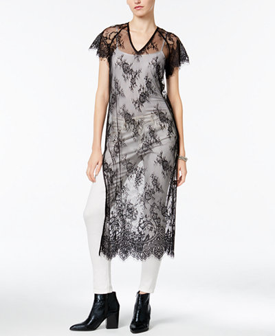Bar III Lace Tunic, Only at Macy's