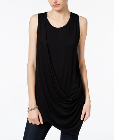 Bar III Draped Asymmetrical Top, Only at Macy's