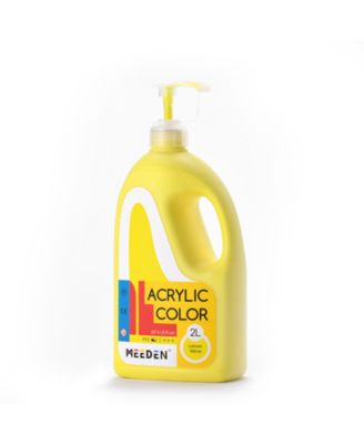 Acrylic Paint with Pump Lid, 1/2 Gallon (2Liter /67.6 ounces.) Heavy-Body  Rich Pigment Color, Perfect for Art Class