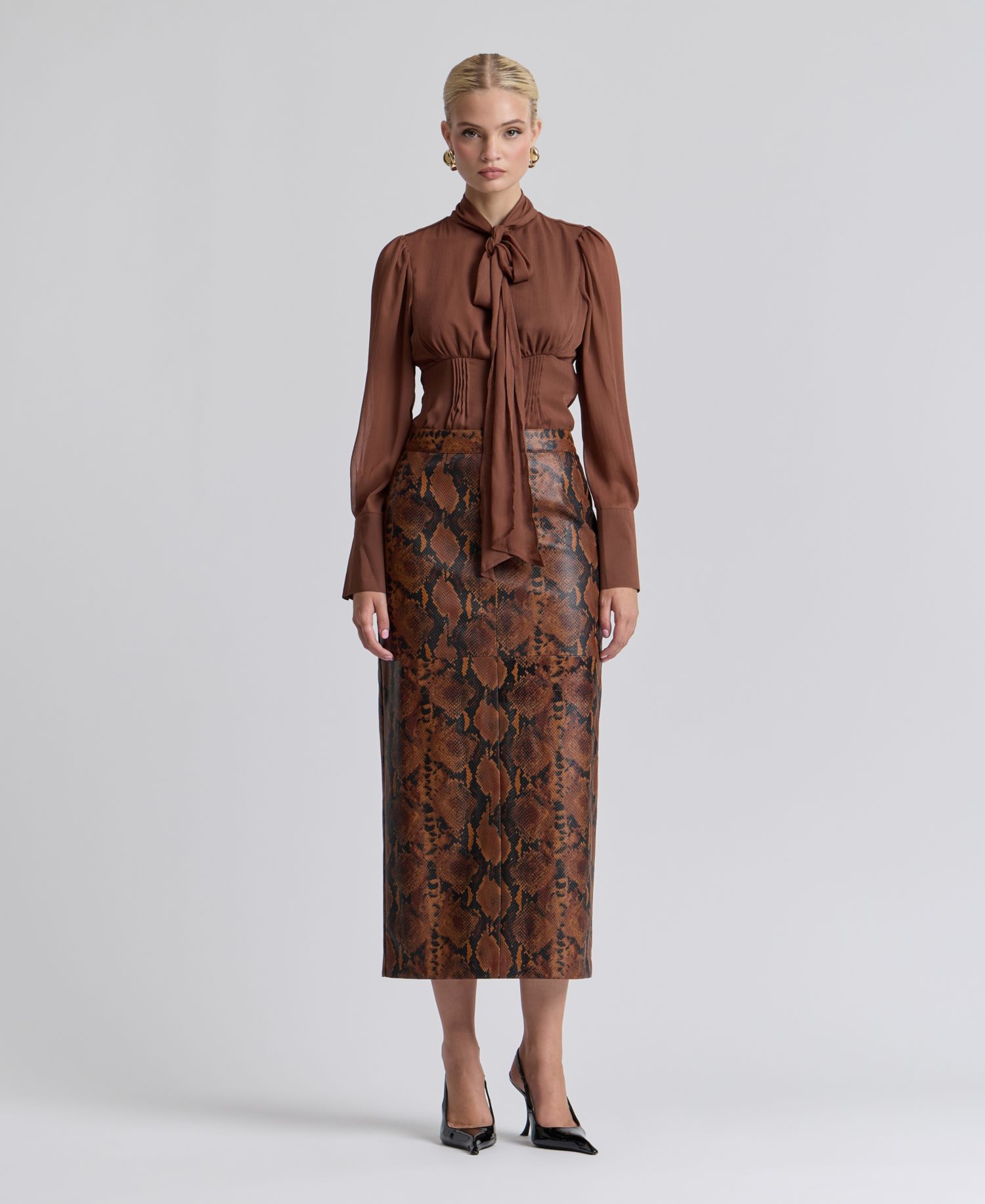 Women's Fitted Midi Skirt