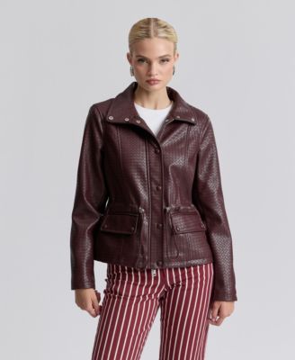 Women's Textured Mock-Neck Jacket