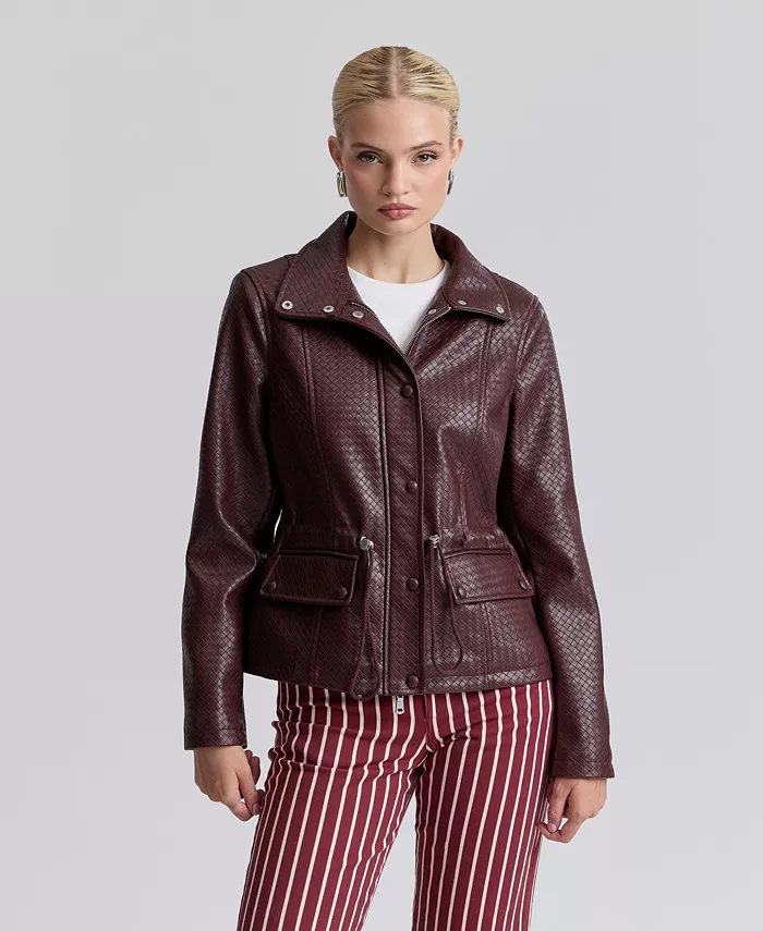 Women's Textured Mock-Neck Jacket