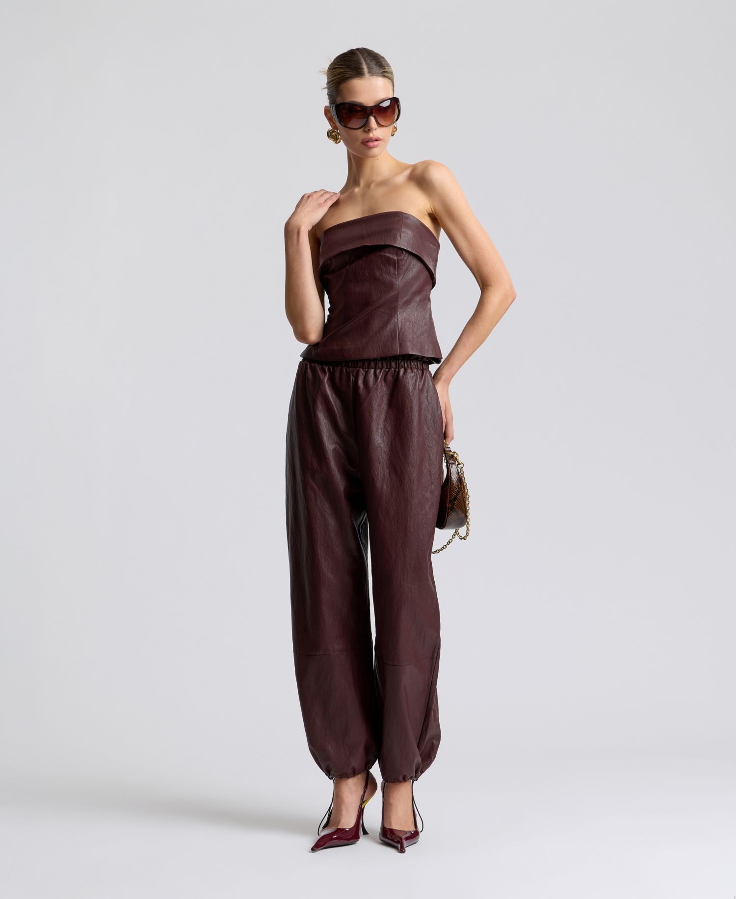 Women's Elastic-Waist High-Rise Balloon Pants