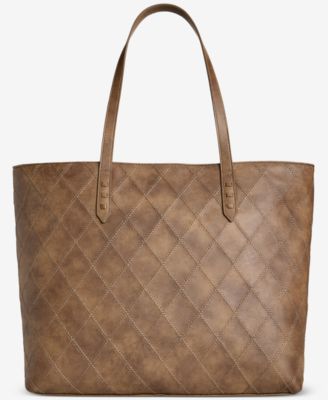 Large Diamond Quilted Tote Bag
