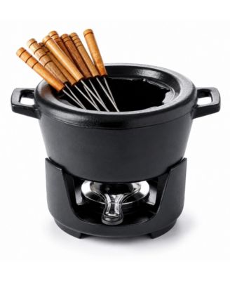 Nori Enameled Cast Iron Fondue Set, 8-Piece, 2-Qt.