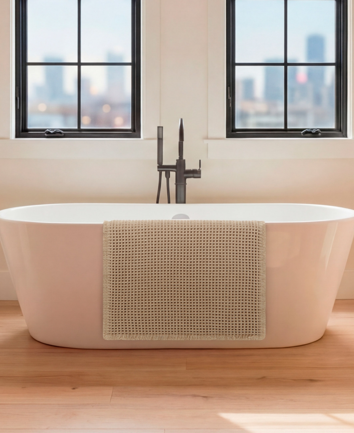 Lucky Brand Taylor Solid Waffle Weave Bath Rugs