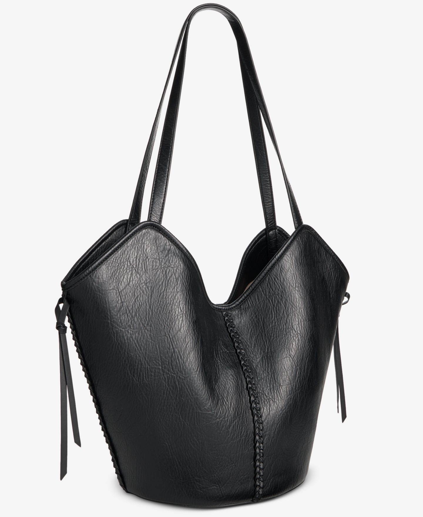 Женская сумка Style & Co Braided-Edge V-Shaped Tote, цвет: Чёрный — фото 4