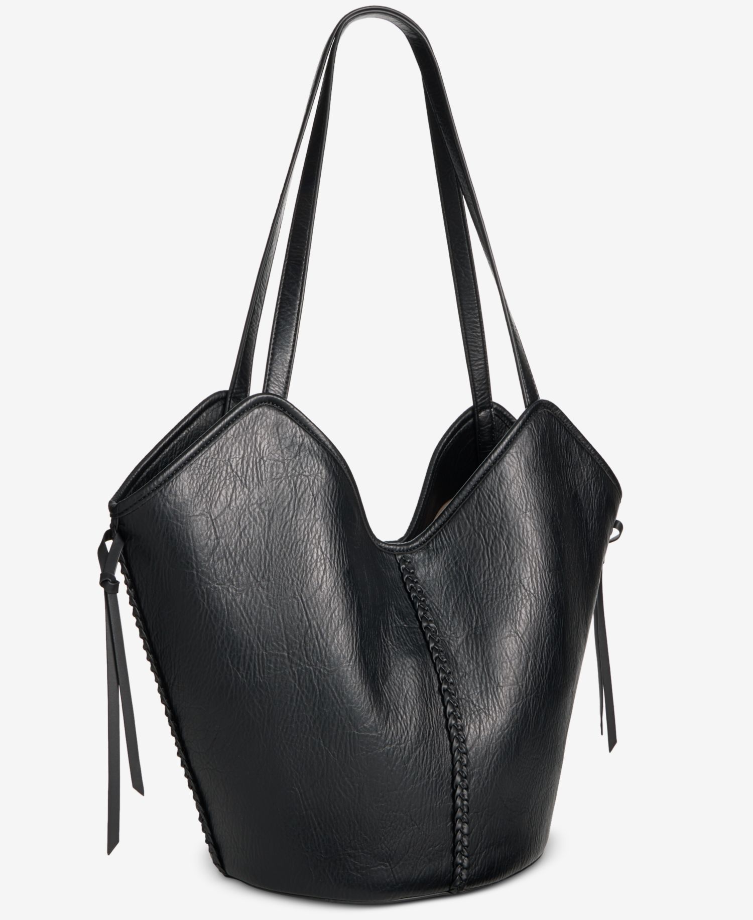 Braided-Edge V-Shaped Tote
