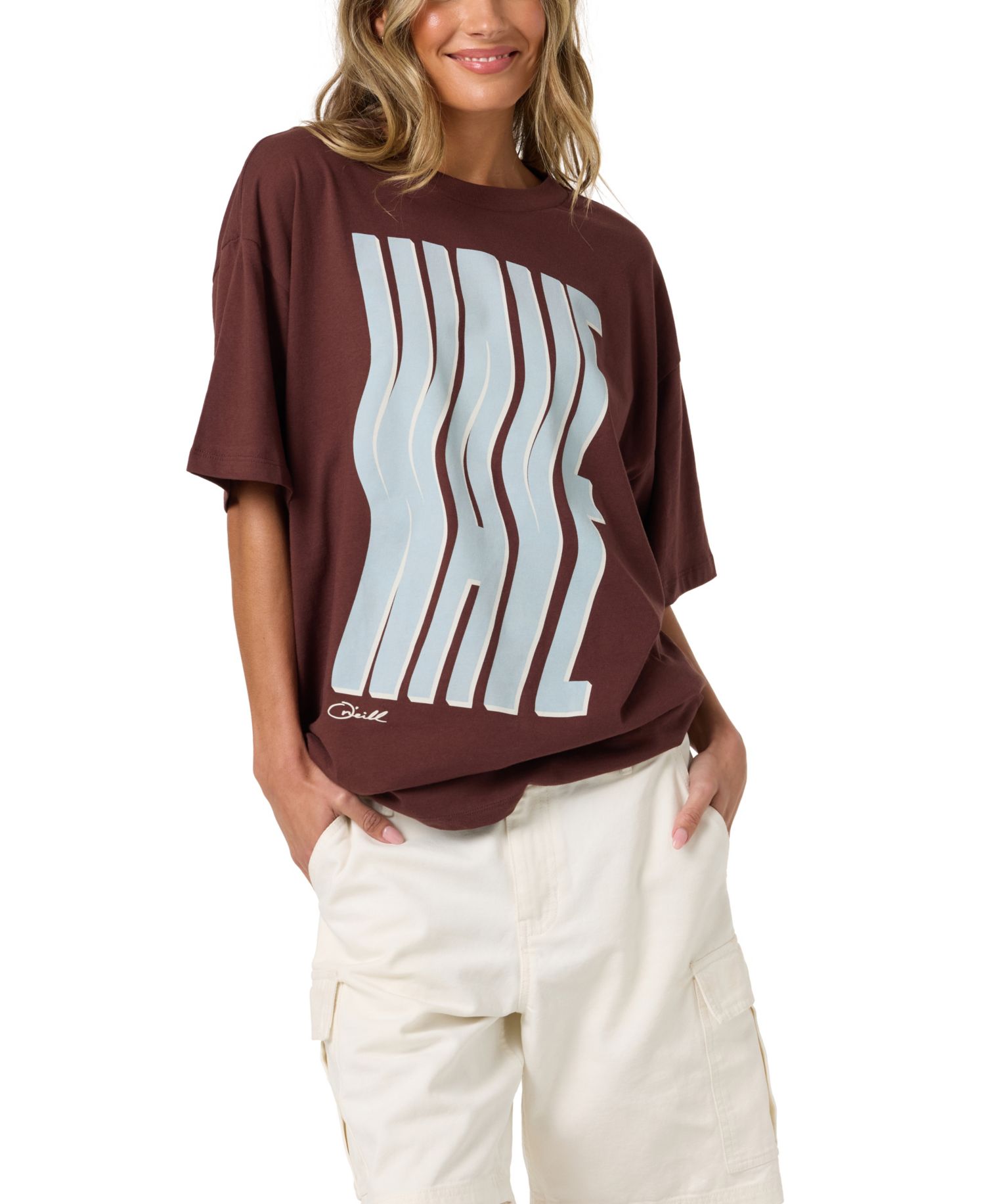 Women's Wave Oversized Graphic T-Shirt