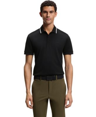 BOSS by Men's Interlock Cotton Paddy Slim-Fit Polo Shirt