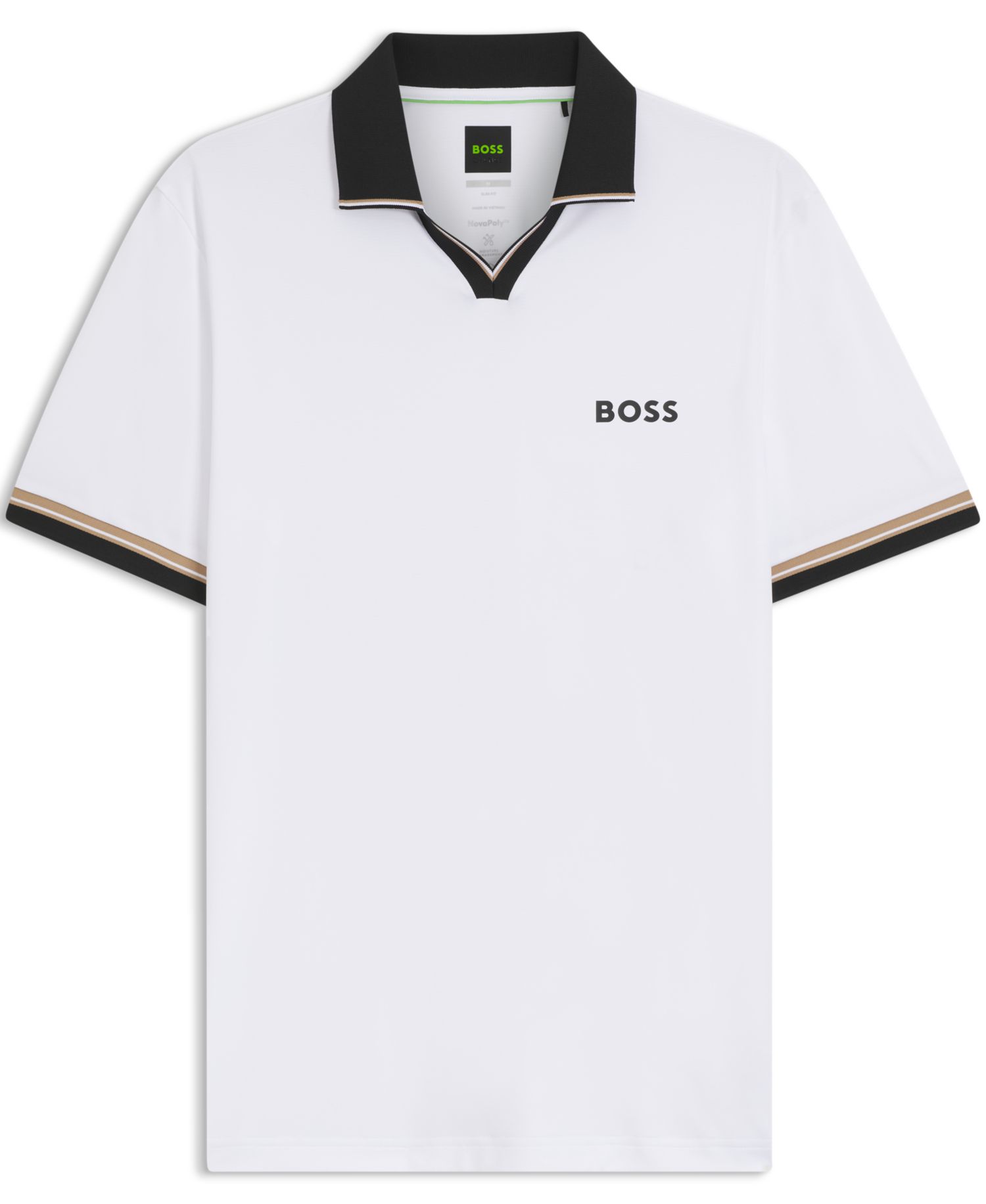Men's Signature-Stripe Active Slim-Fit Polo Shirt