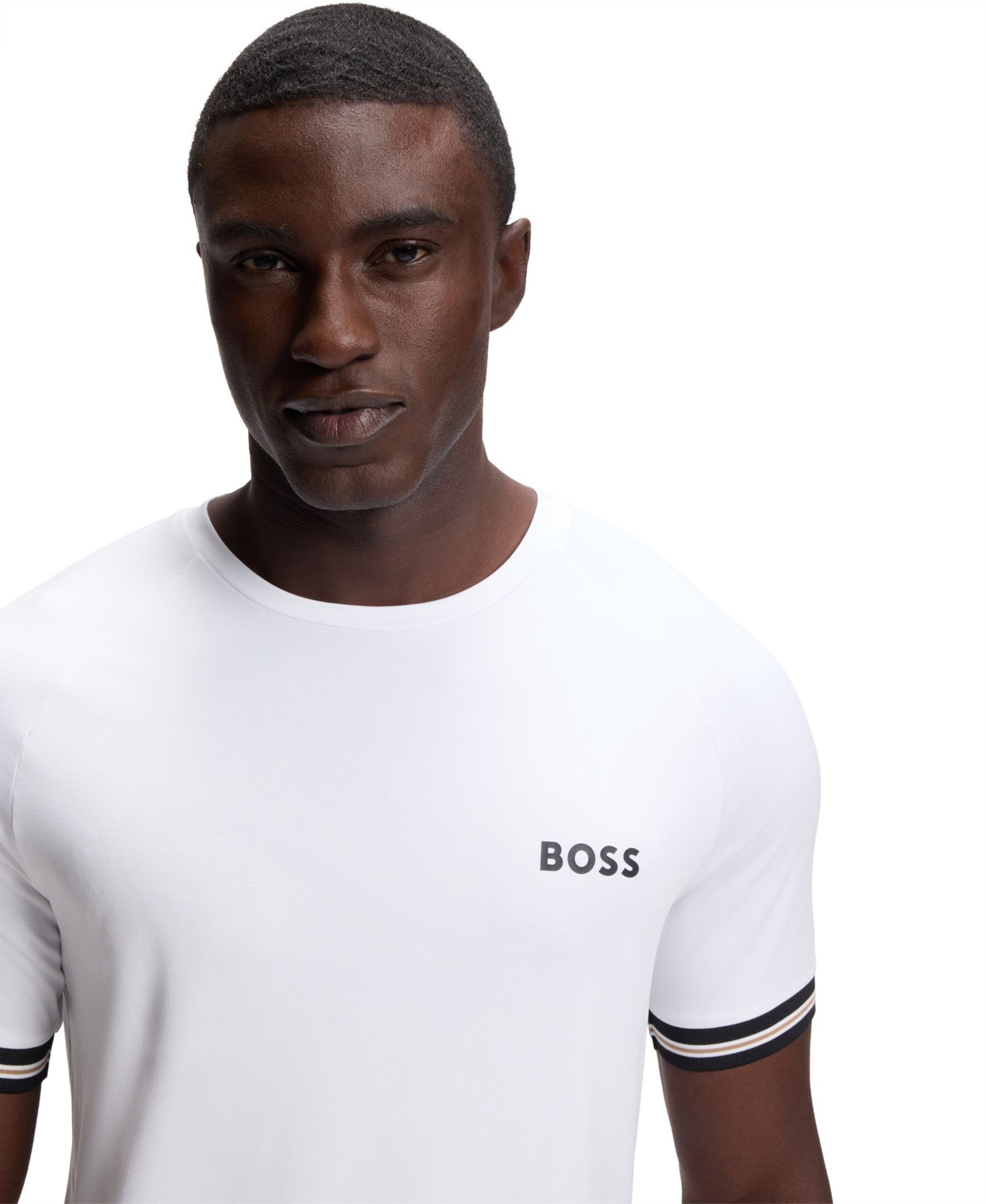 Men's Active Tennis-Ball Embossing Slim-Fit T-Shirt
