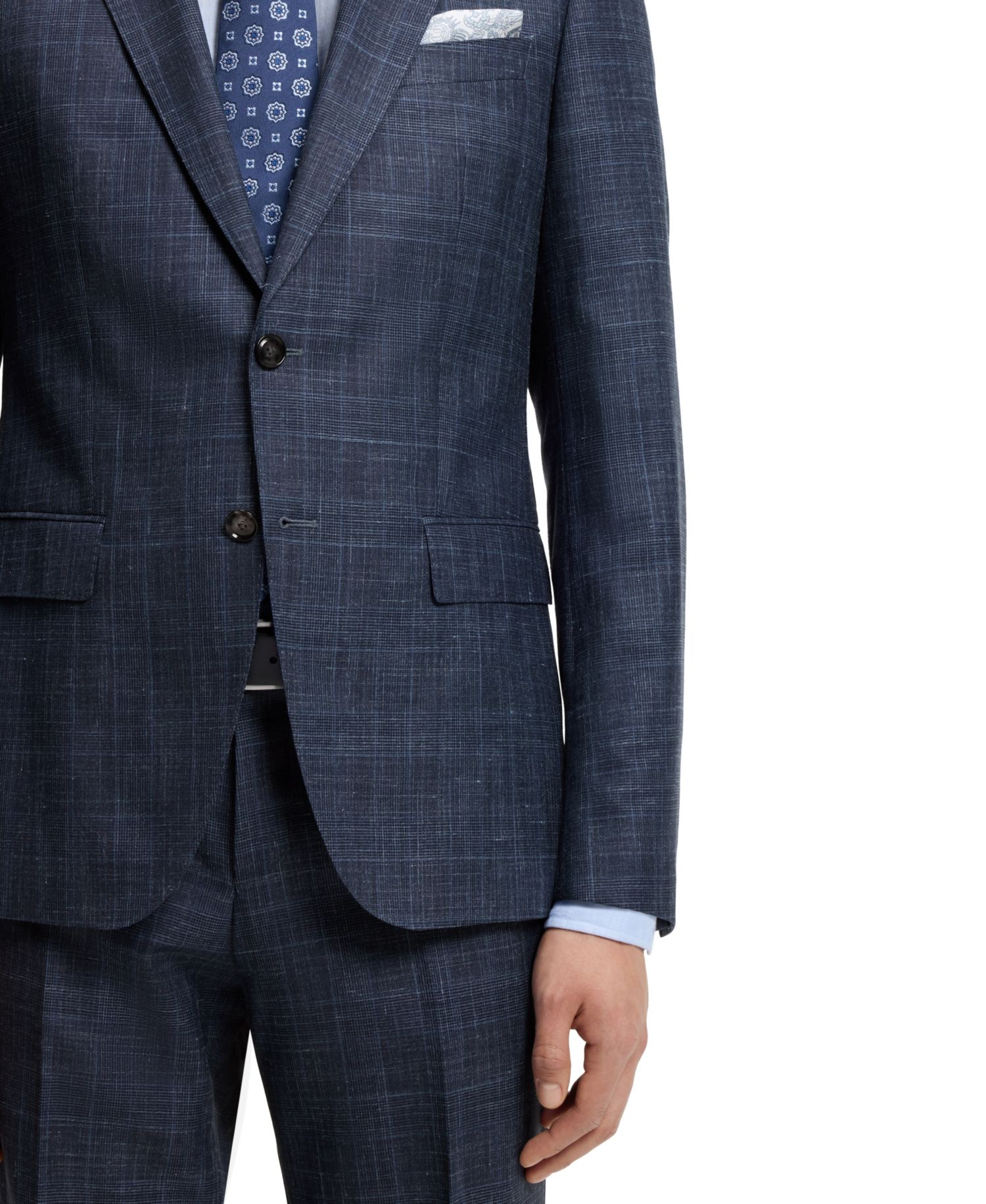 Men's Wool Blend Two-Piece Slim-Fit Suit