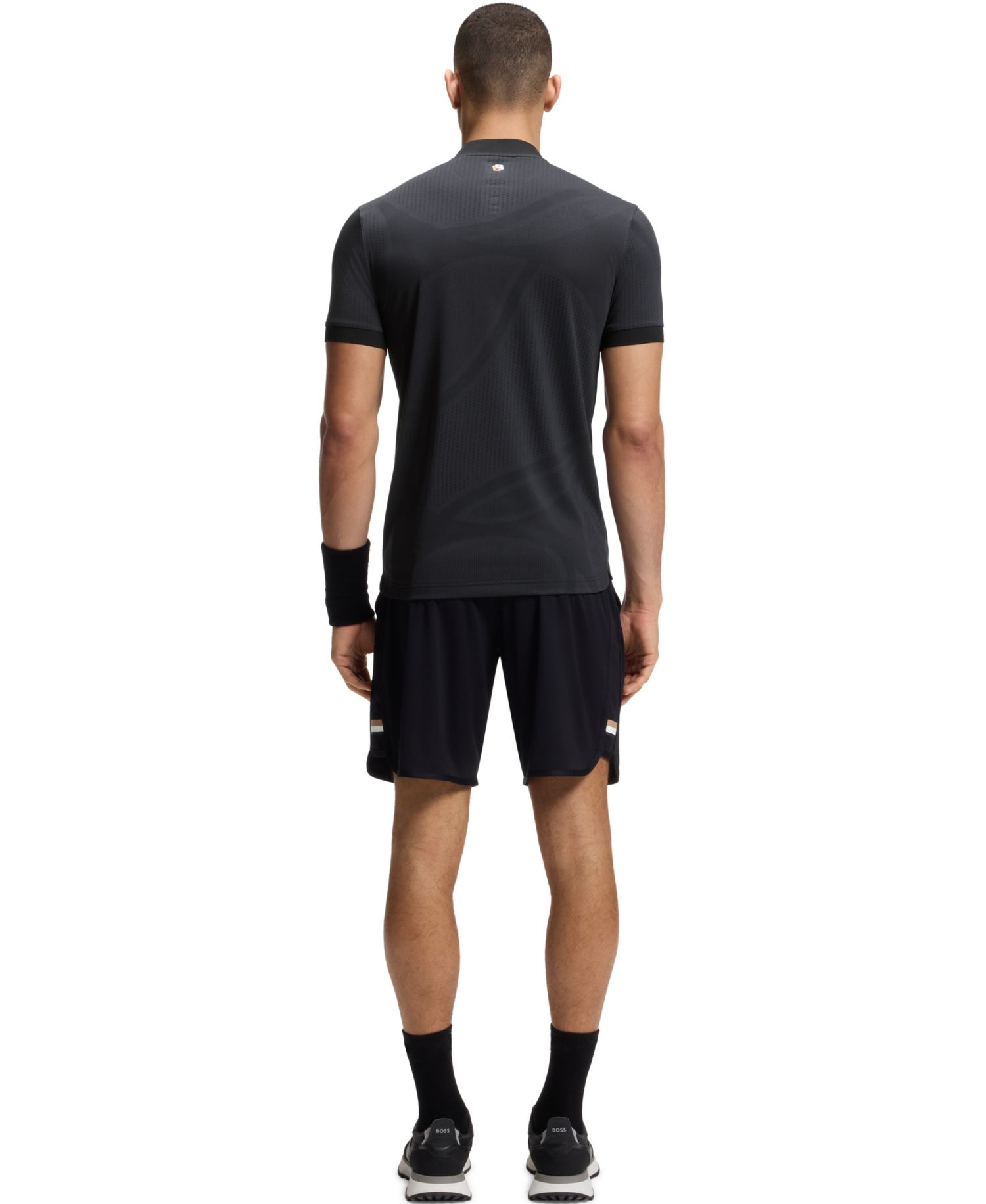 Men's Moisture Management Zip-Neck Slim-Fit Polo Shirt