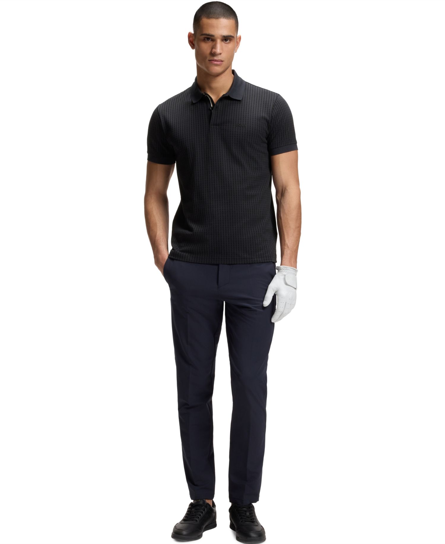 Men's Cotton-Piqu&eacute; All-Over Print Polo Shirt