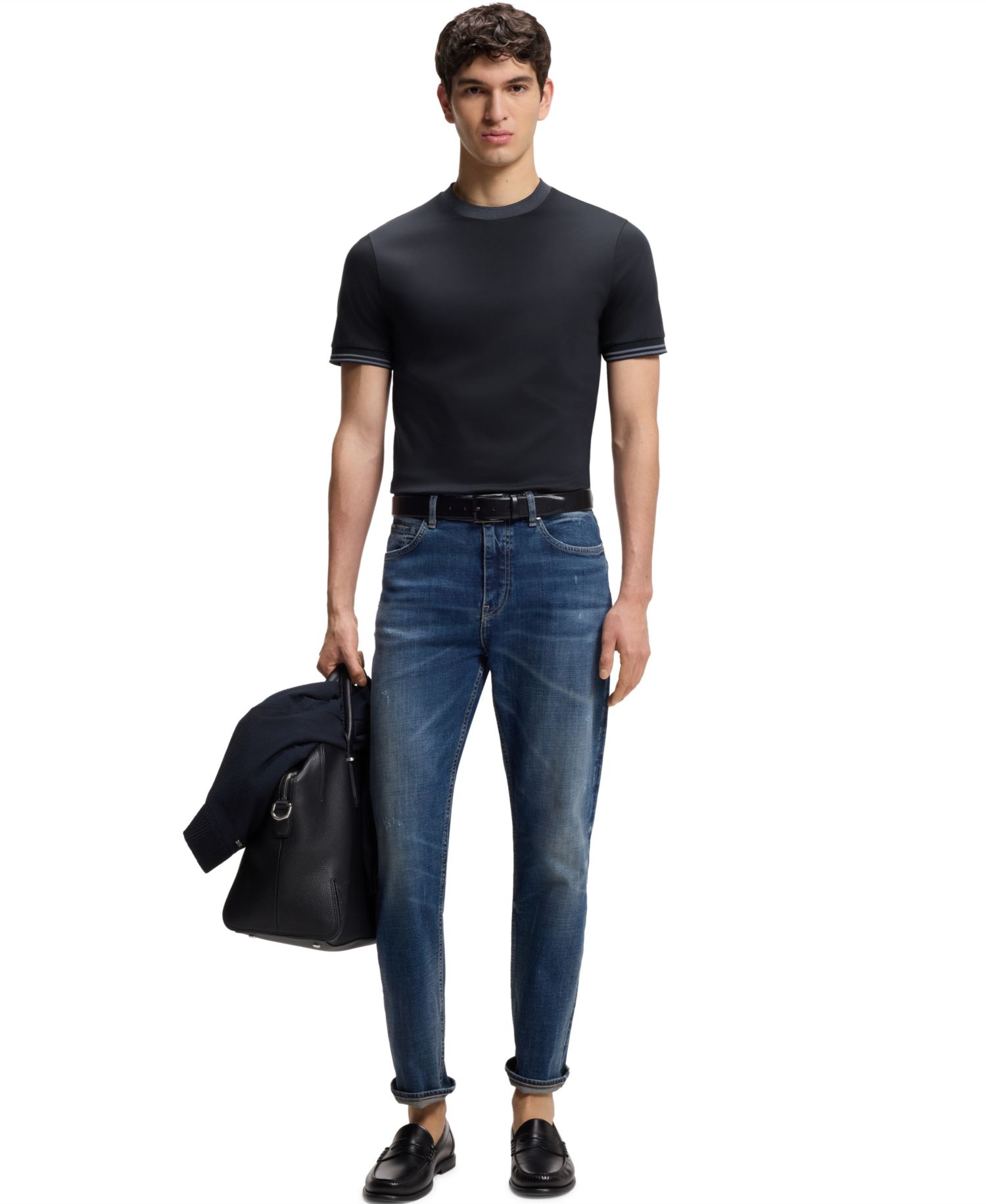 Men's Mercerized-Cotton Slim-Fit T-Shirt