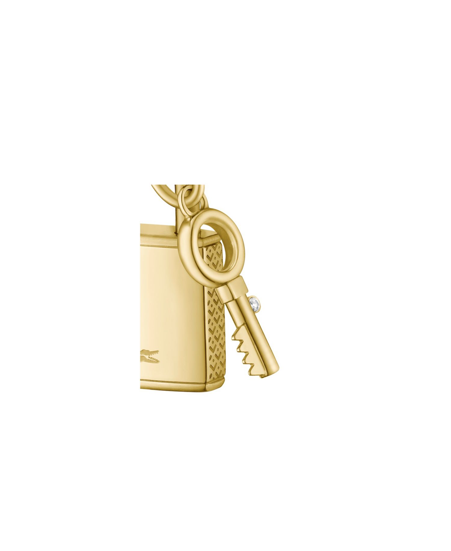 Women's Symbol Gold-Tone Stainless Steel Lock and Key Necklace