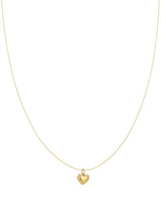 Tarnish Resistant Gold Heart Pendant Collar Necklace
