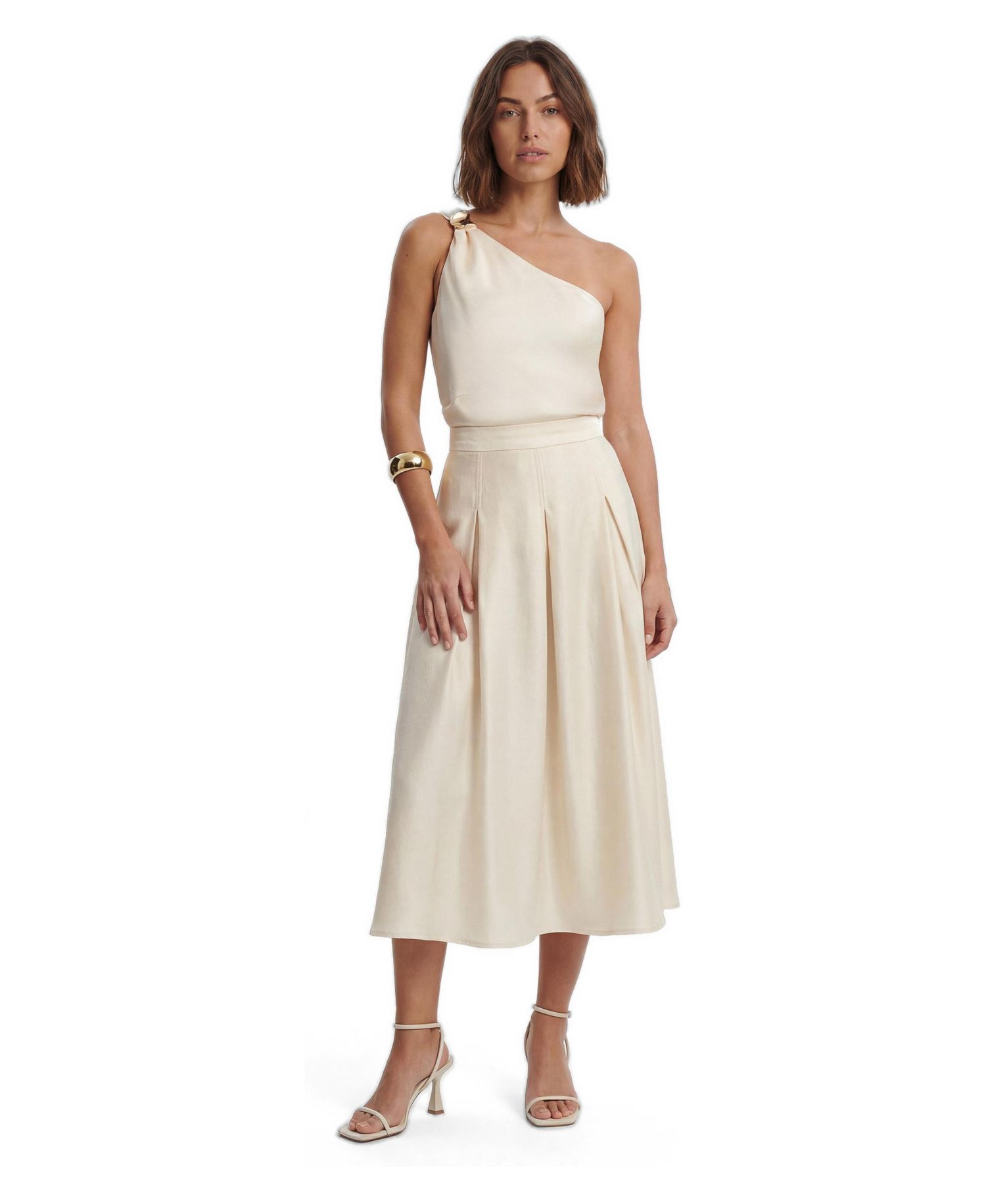 Women's Satin One Shoulder Top