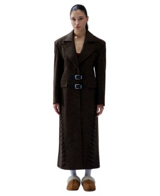 Women's Cashmere And Wool Blend Long Overcoat