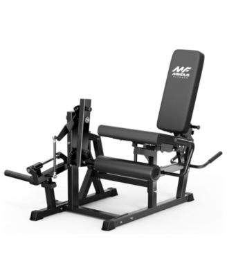 Leg Extension and Curl Machine, Adjustable Leg Curl Machine, Seated Leg Extension and Lying Curl Machine for Home Gym