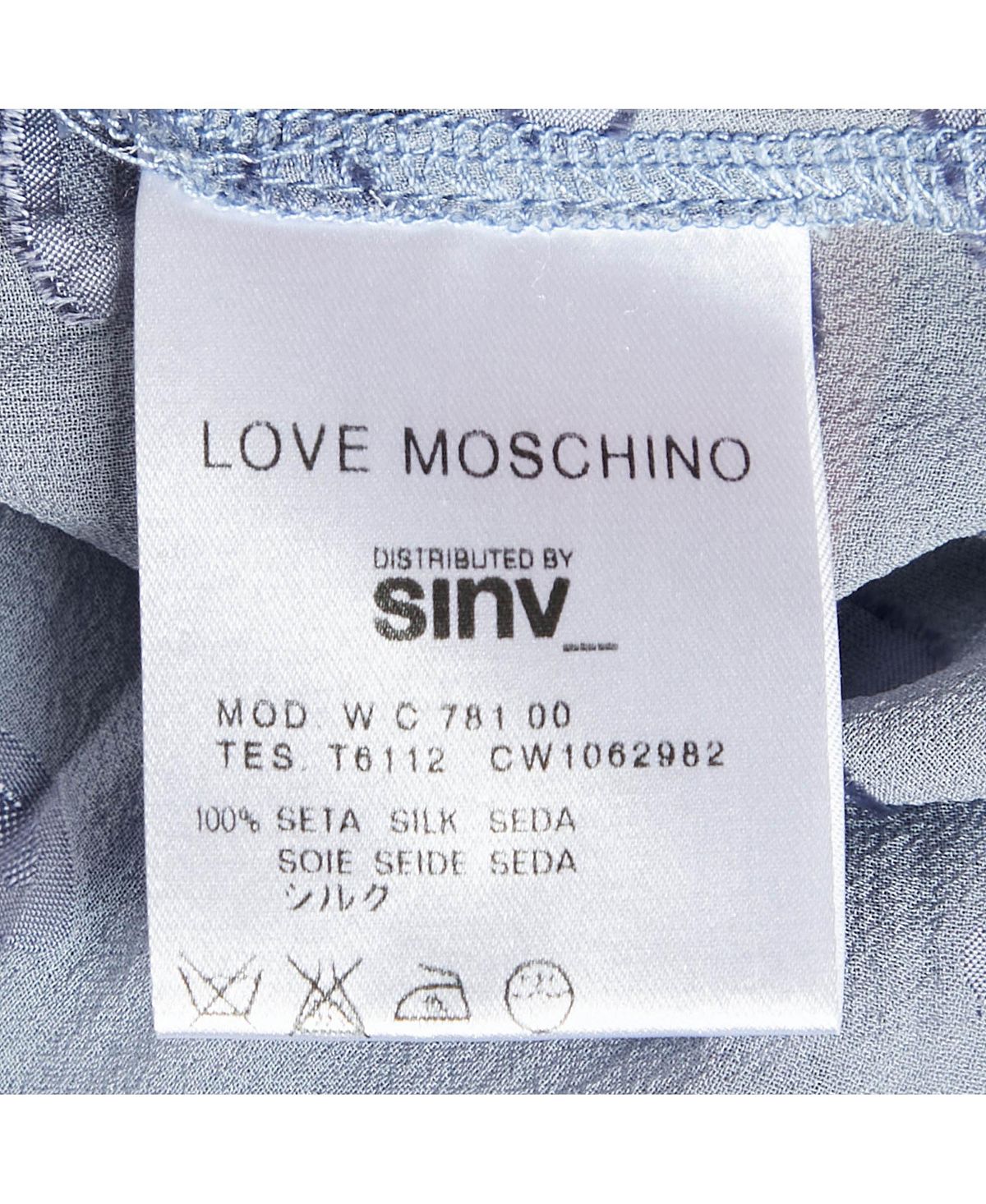 Pre-Owned Love Moschino Women's Fil Coupe Silk Ruffle-Front Top view 5 — MAYCSS fashion products