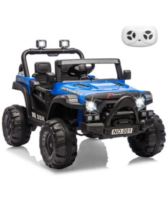 12V Electric Ride-On Car, Parent Remote Control, Spring Suspension, Music, LED Lights, Horn, 3 Speeds up to 4.1MPH