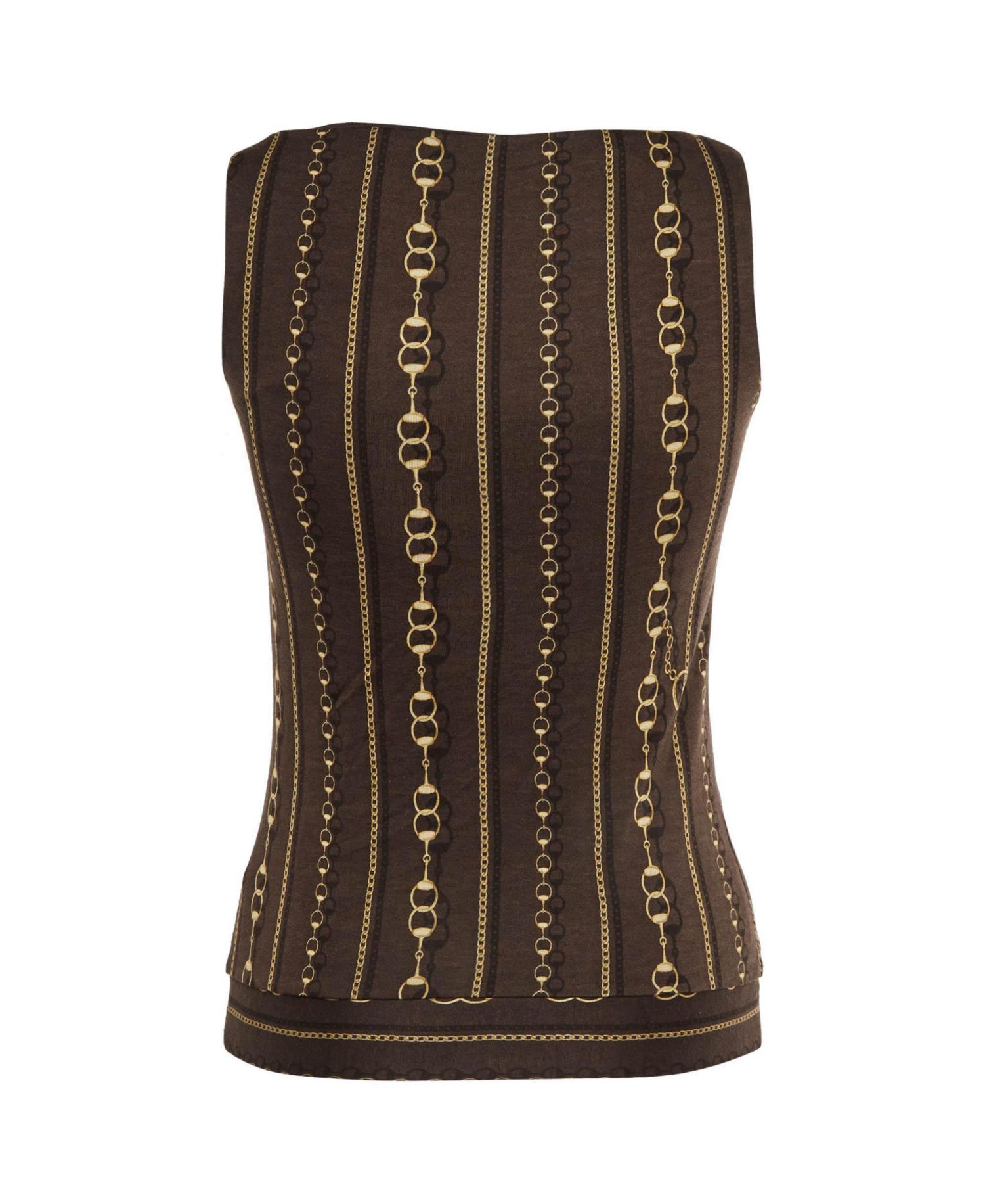 Women's Chain-Link Print Jersey Sleeveless Top