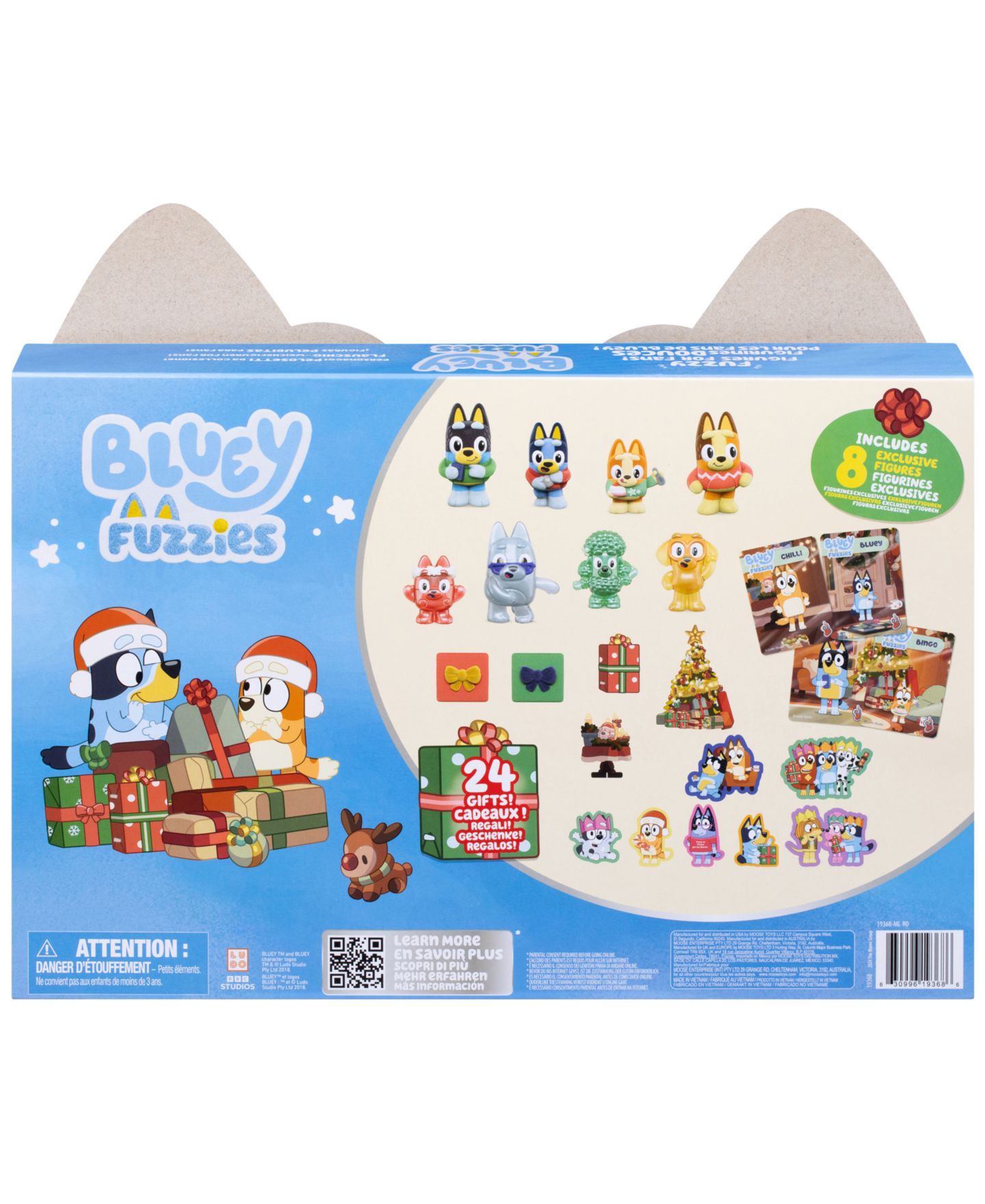 Детские фигурки Bluey Blind Box 24-Piece Holiday-Themed Advent Calendar, Ages 3+ — фото 4