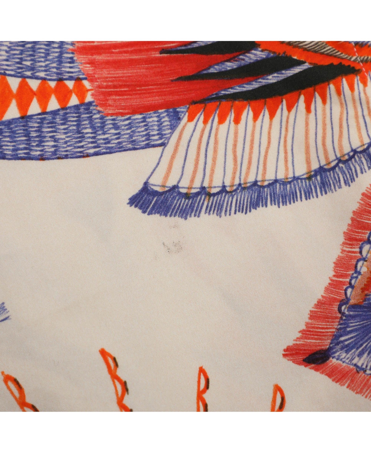 Pre-Owned Dries Van Noten Women's Printed Poplin Drawstring Shirt