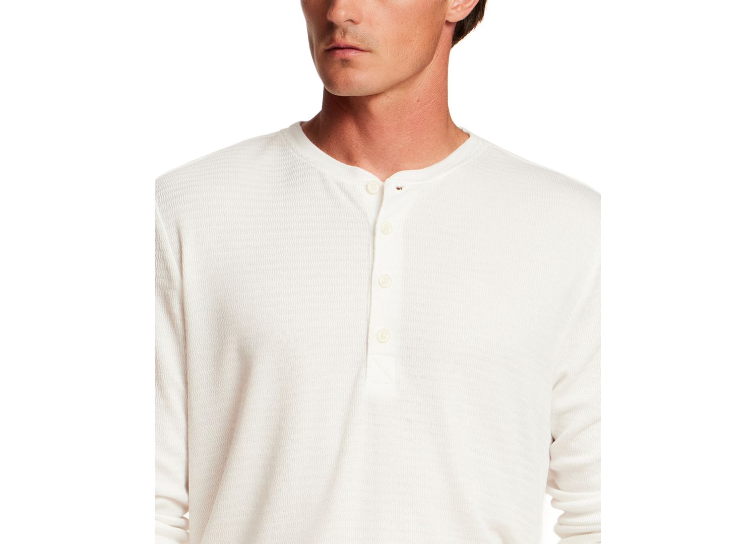 Men's Crinkle Texture Henley T-Shirt