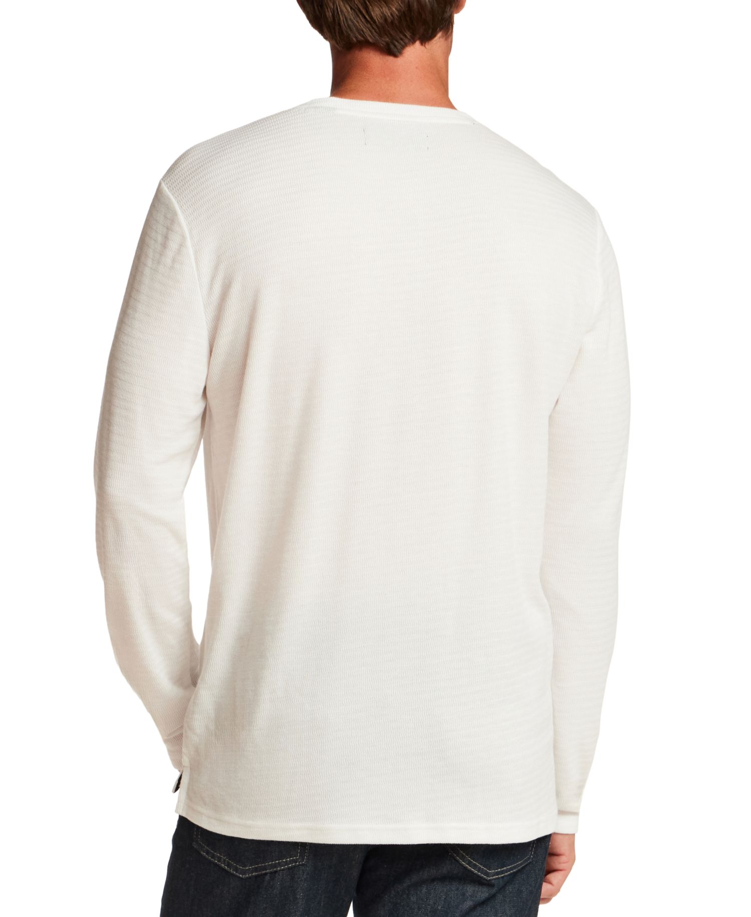 Men's Crinkle Texture Henley T-Shirt