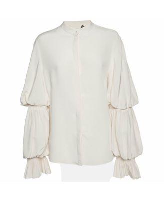 Women's Alexander McQueen Silk Tiered-Sleeve Blouse