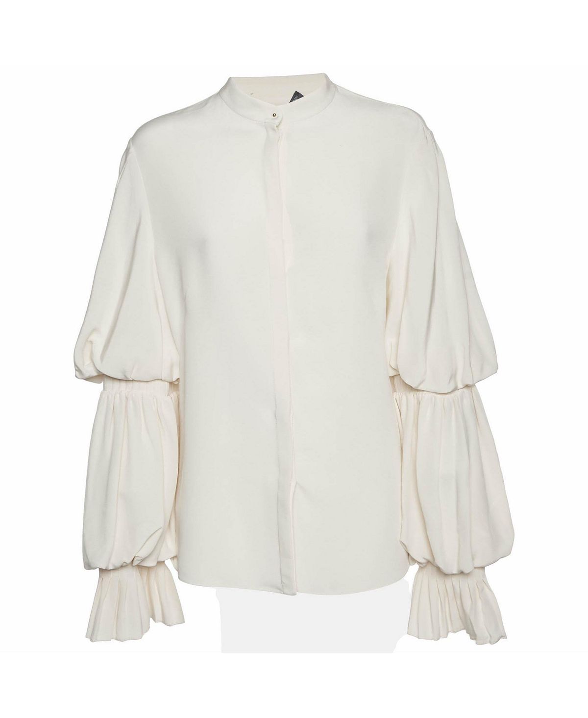 Pre-Owned Alexander Mcqueen Women's Alexander McQueen Silk Tiered-Sleeve Blouse view 1 — MAYCSS fashion products