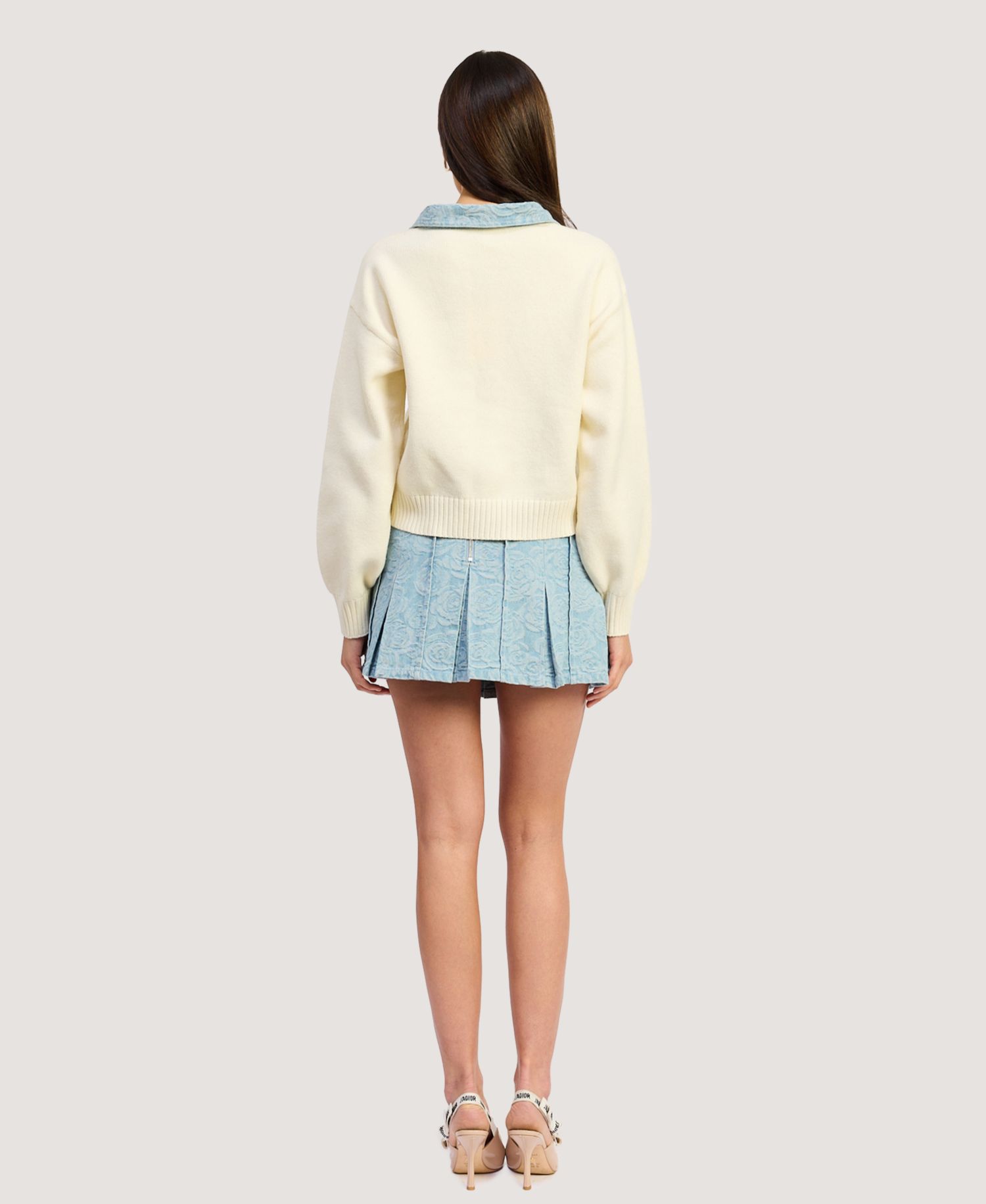 Women's Dominique Embroidered Denim Mini Skirt