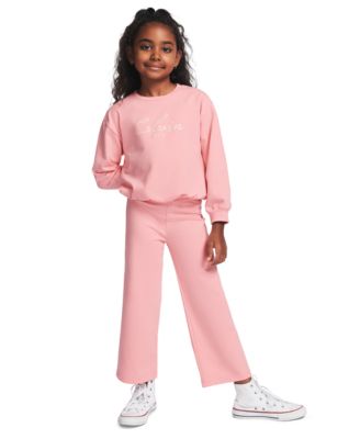 Girls' 2T-6X Crewneck Sweatshirt and Pants, 2-Piece Set
